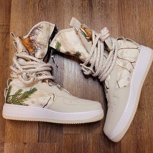 New Nike Airforce 1 Camo Light Bone boots for men